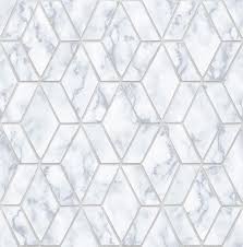 Maybe you would like to learn more about one of these? Marble Tile Peel And Stick Wallpaper In Grey And Metallic Silver By Ne Burke Decor