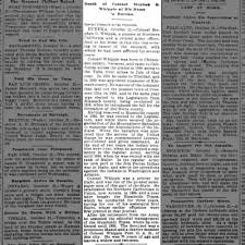 San Francisco Chronicle, 22 Oct 1895 Tuesday; Stephen G Whipple Death Story 