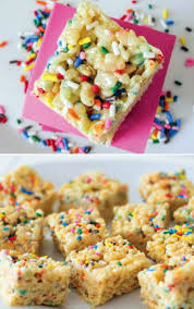 This Recipe For Cake Batter Rice Krispies Treats Is One Part Celebratory Dessert And One Part Ea Krispie Treats Recipe Rice Krispy Treats Recipe Crispy Treats