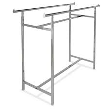 Turn two double bar racks into three (or more) with 60 long extension rails. Double Bar Clothing Rack Adjustable Garment Rack Shelving Depot