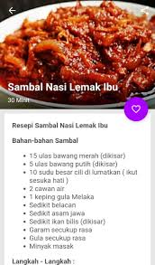 Untuk dapatkan warna dan rasa sambal. Resepi Sambal Melayu Pour Android Telechargez L Apk