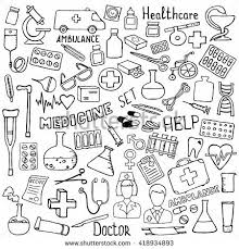 Hand Drawn Medicine Icon Set Medical Sketched Collection Healthcare Pharmacy Doodle Icons Vector Illustrations Doodle Illustration Doodles Doodle Drawings