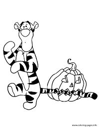 Heart and bear balloons coloring page. Tigger Disney Halloween Coloring Pages Printable