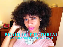 Even if you have short hair, you can be whipping a long braid back and forth with marley hair and a it works on most lengths, including short hair. Braid Out On Transitioning Hair Youtube