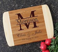 Finding unique wedding gifts doesn't have to be hard. Housewarming Custom Engraved Bamboo Cutting Board Monogram Design 24 Personalized Wedding Gift Personalized Cutting Board Anniversary Bridal Shower Gifts Handmade Products Cutting Boards Guardebem Com