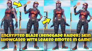 The renegade raider troop is the name of one of the female battle pass outfits for the game fortnite: Fortnite Molten Renegade Raider Skin Showcased With Leaked Emotes King Eagle More Blaze Skin Youtube