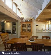 traditional wooden table and chairs in