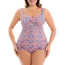 womens plus size retro slimming one piece swimsuit