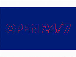 Illustration of open 24 hours stamp vector art, clipart and stock vectors. Open 24 7 Flickering Neon Sign 2d Animation By Retro Vectors Limited On Dribbble