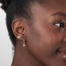 Earrings made of 925 sterling silver and 18k gold plating