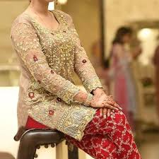 Backyard weddings call for simple dresses with elegant details. Bridal Collection Pakistani Wedding Dresses 2020 Suits Design Online