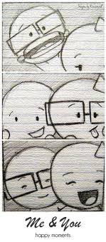 Happy Moments Shapes By Emanuel Easy Charcoal Drawings Cute Drawings Easy Drawings