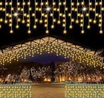 Amazon.com: Christmas Icicle Lights Outdoor Decoration, Warm ...