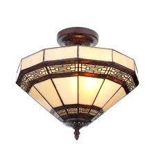 Oil rubbed bronze finish motor. Hampton Bay Addison 13 5 In 2 Light Oil Rubbed Bronze Semi Flush Mount With Tiffany Style Stained Glass Shade 14792 The Home Depot Flush Mount Lighting Semi Flush Mount Lighting Flushmount Light