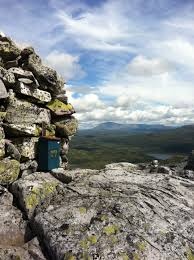 1 600 meter fra dalbunn og opp til. Telemark Utsikt Fra Bossnuten Mot Gaustatoppen