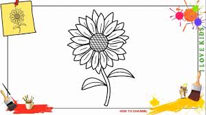 If you want a simple, stylized drawing, add some crosshatching lines in concentric circles inside the center of the sunflower. How To Draw A Sunflower 2 Easy Step By Step For Kids Beginners Children Youtube