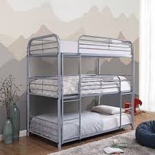 You will need to know how to make a sketch of. Cm Bk937sv Zoomie Kids Bunce Triple Twin Bed Twin Over Twin Over Twin Silver Metal Frame Bunk Bed