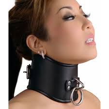 Strict Leather Locking Posture Collar- Large: Sex Toy Distributing