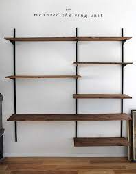 Diy Mounted Shelving Bookshelves Diy Diy Bookshelf Plans Shelving