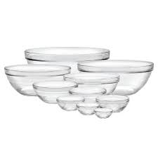 Stackable Glass Bowl Set 123235 Duralex Clear Bowls Bowl Set