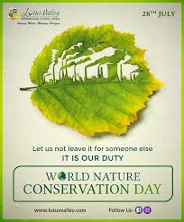 History of nature conservation day World Nature Lotus Valley International School Noida Facebook