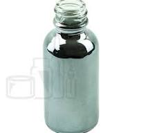 1oz Chrome Glass Boston Round Bottle 20-400