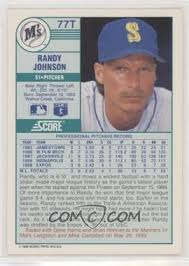 1989 score traded randy johnson ~ rookie card #77t ~ graded psa mint 9 !! 1989 Score Rookie Traded Baseballcardpedia Com