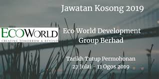 Berikut adalah maklumat bagi setiap jawatan yang ditawarkan. Jawatan Kosong Eco World Development Group Berhad 27 Julai 11 Ogos 2019 Development World Eco