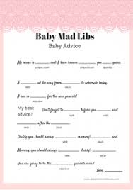 Free Baby Mad Libs Game Baby Advice Baby Shower Ideas Themes Games In 2020 Baby Shower Mad Libs Baby Shower Advice Abc Baby Shower