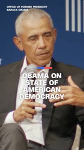 Speaking to the Connecticut Forum in Hartford, former President Barack  Obama called for institutions, law firms, universities, members of both  parties and even Justice Department figures to make "uncomfortable"  sacrifices to defend