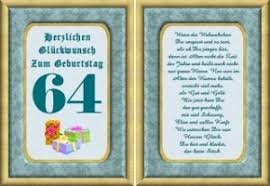 Geburtstagskarten 64 Geburtstag
