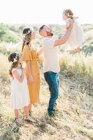 Couples Photos In Mustard Dress With Flower Crown Husband And Wife Photos In Lifestyle Family S Family Photoshoot Family Photoshoot Outfits Photoshoot Outfits