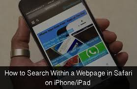 How To Search Within A Webpage In Safari In Iphone And Ipad Igeeksblog Iphone Ipad Iphone Apps