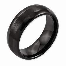 For Matt Men S Wedding Band Ceramic Black 8mm Brushed And Polished Band Udinc0387 Black Ceramic Ring Mens Wedding Bands Ceramic Wedding Bands