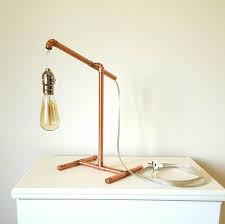 Copper Drafting Lamp With Antique Style Edison Light Bulb Copper Desk Lamps Copper Lamps Desk Lamp