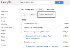 How To Remove Your Google Web History Web History How To Remove Account History