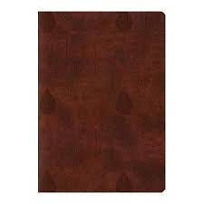 Esv Single Column Journaling Bible Large Print Trutone Chestnut Leaves Design Christian Bible Decor Christian