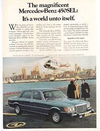 Mercedes Benz 450se Vintage Magazine Advertisement Mercedes Benz Mercedes Benz