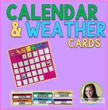 Calendar And Weather Pocket Chart Cards
