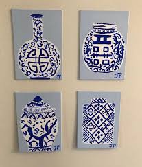 Check spelling or type a new query. Chinoiserie Painting Ginger Jar Paintings Set Of Small Ginger Jar Paintings Blue And White Ginger Ginger Jar Painting Chinoiserie Painting Flower Painting