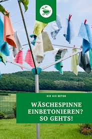 Waschespinne Einbetonieren So Gehts In 2020 Zaunpfosten Garten Beton Waschespinne