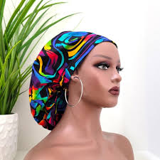 Ankara Fabric Scrub Cap: Satin Lined Ponytail Surgical Hat
