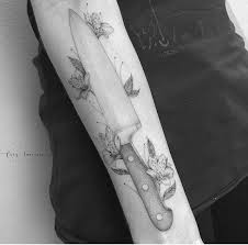 Chef S Knife Tattoo Knife Tattoo Culinary Tattoos Tattoos