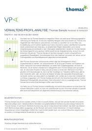 VERHALTENS-PROFIL-ANALYSE: Thomas Sample