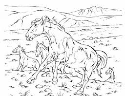 Le coloriage est une image en noir et blanc qu'il faut colorier. Coloriage Chevaux Sauvages Dessin Gratuit A Imprimer