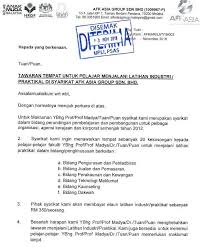 Surat latihan industri dari fakulti universiti. Upli Psas Tawaran Latihan Industri Facebook
