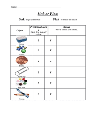 sink or float worksheets & teaching