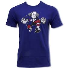 El político, que murió en philadelphia el 17 de abril de 1790, es uno de los padres fundadores de estados unidos y la franquicia le rinde este pequeño homenaje. Philadelphia 76ers Ballin Benjamin Franklin Heather Blue T Shirt Cap Swag