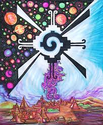 Hunab Ku Butterfly Art Mayan Glyphs Art