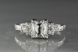 An art deco engagement ring is a supremely appealing and powerful symbol of love from the first movement to truly embrace modernism. Rare 1 10 Carat French Emerald Cut Diamond In A 1920s Art Deco Diamond Pebble Polish